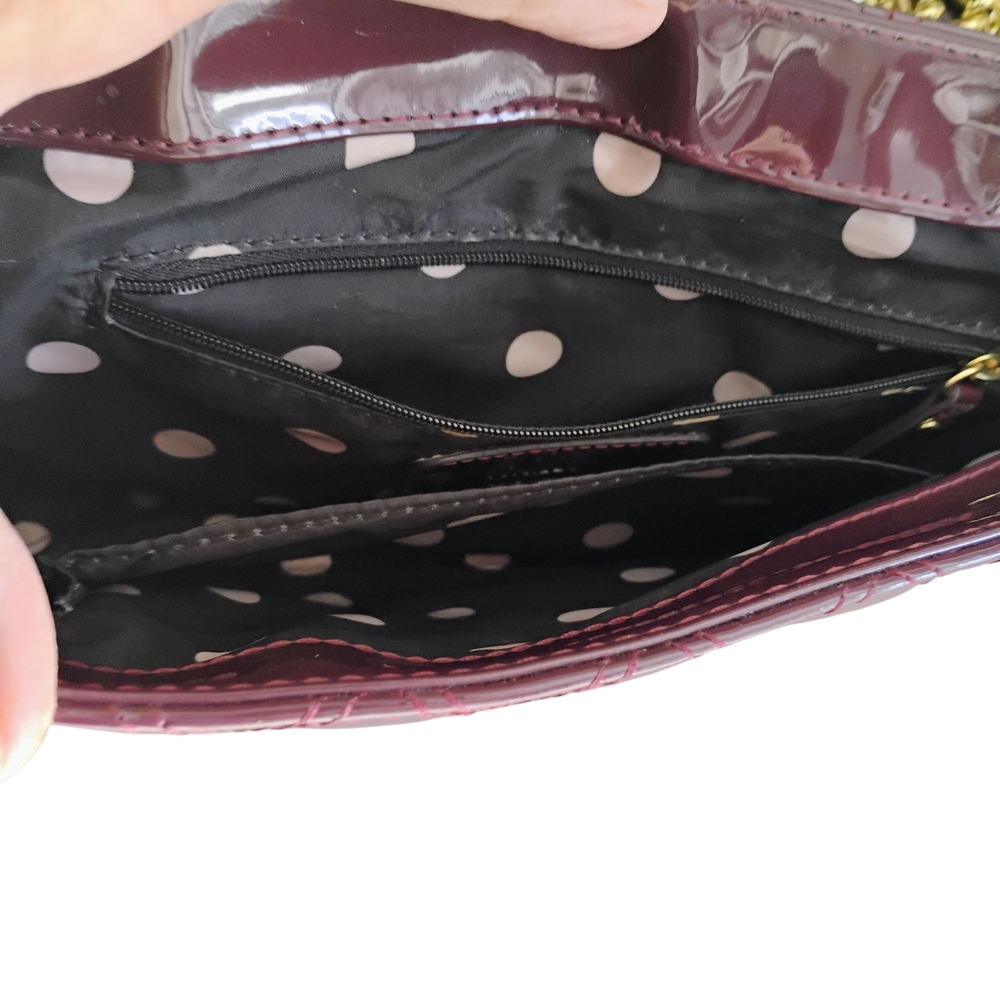 Anne Klein Quilted Burgundy Shoulder Or Crossbody Bag - Picture 5 of 7